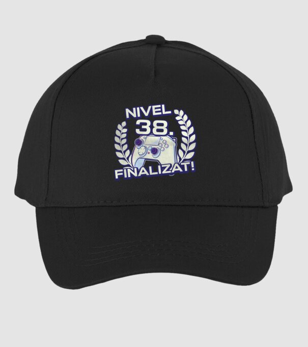Nivel 38 finalizat! model negru pe tricou