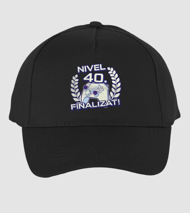 Nivel 40 finalizat! model negru pe tricou