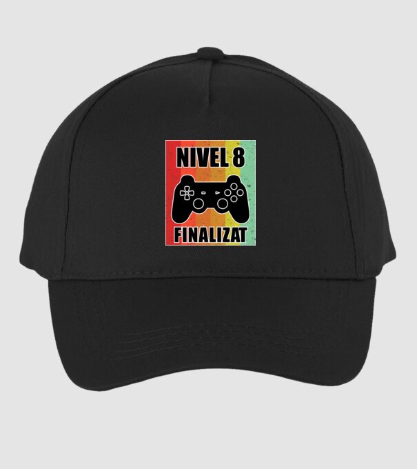 Nivel 8 finalizat model negru pe tricou