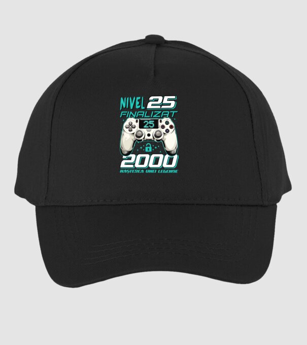 Nivel finalizat 25 2000 model negru pe tricou