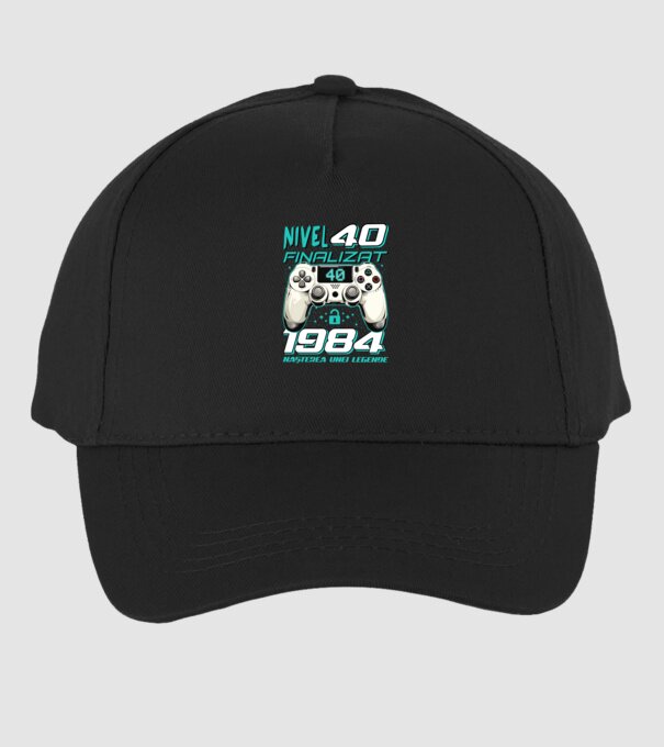Nivel finalizat 40 1985 model negru pe tricou
