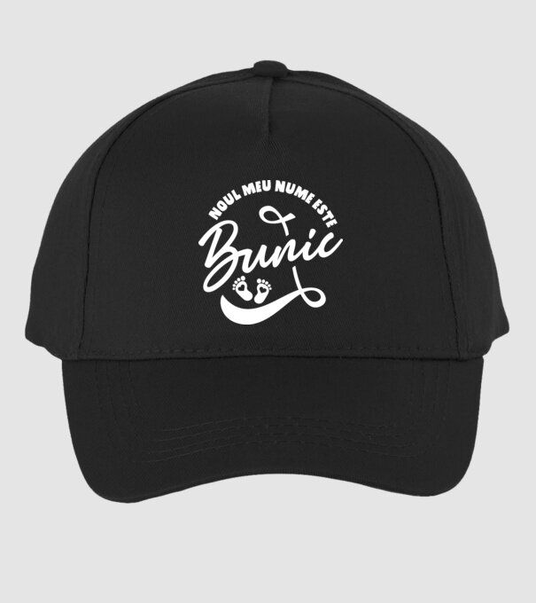 Noul meu nume este Bunic model negru pe tricou