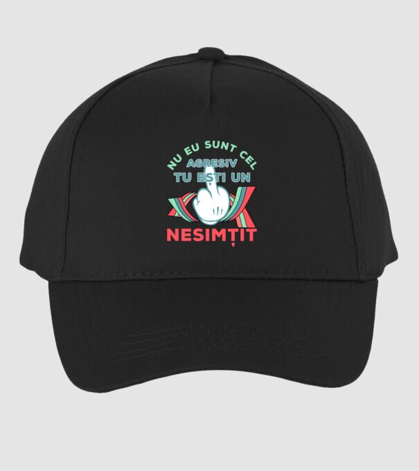 nu eu sunt cel agresiv, tu ești un nesimțit model negru pe tricou