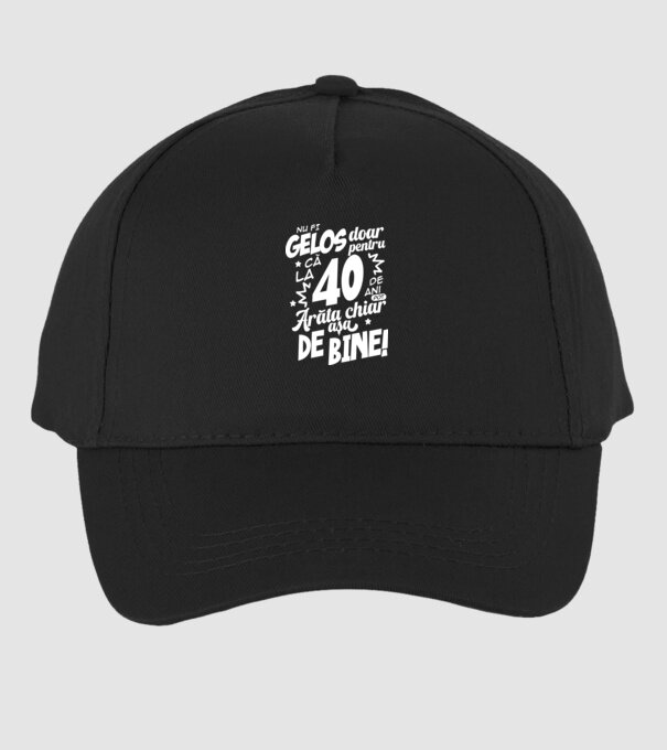 NU FI GELOS DOAR PENTRU CĂ LA 40 DE ANI model negru pe tricou