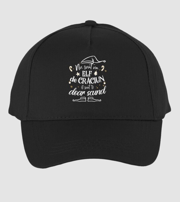 Nu sunt un elf de Crăciun, sunt doar scund Negru model negru pe tricou
