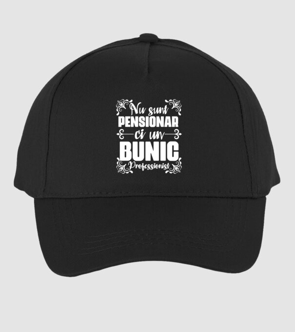 Nu sunt_pensionar, ci un bunic profesionist model negru pe tricou