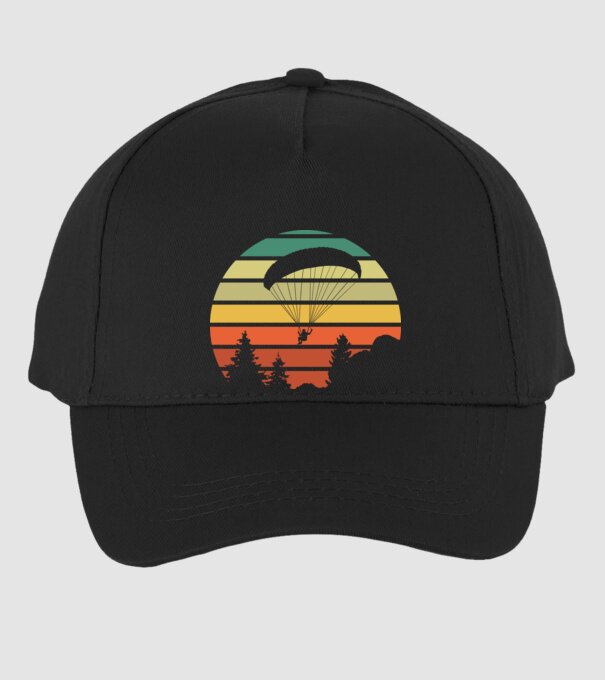 paraglide model negru pe tricou