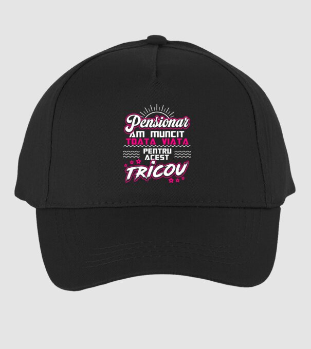 Pensionar - am muncit toată viața pentru acest tricou model negru pe tricou