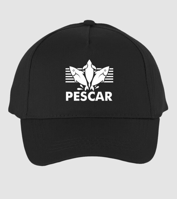 Pescar original model negru pe tricou