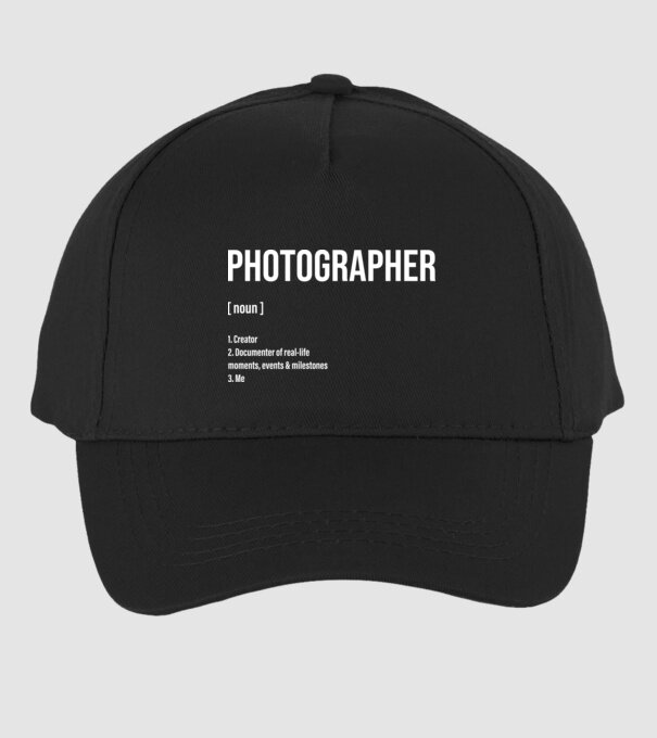 Photographer model negru pe tricou