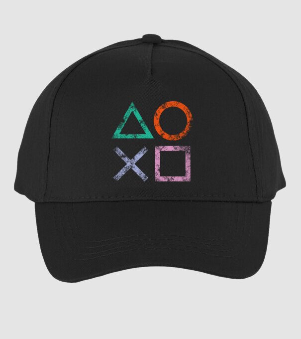 PlayStation icon model negru pe tricou