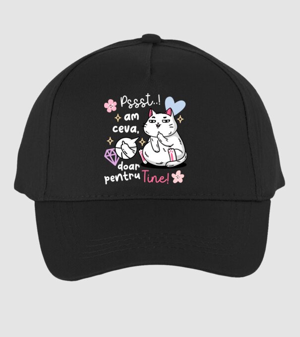 Pssst, am ceva doar pentru tine! model negru pe tricou