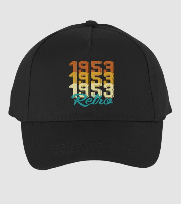 Retro 1953 model negru pe tricou