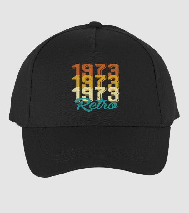 Retro 1973 model negru pe tricou