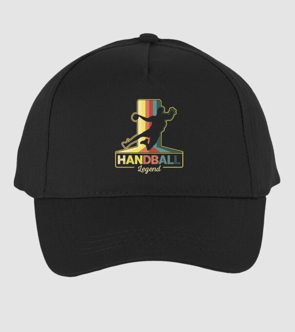 Retro Handball legend model negru pe tricou