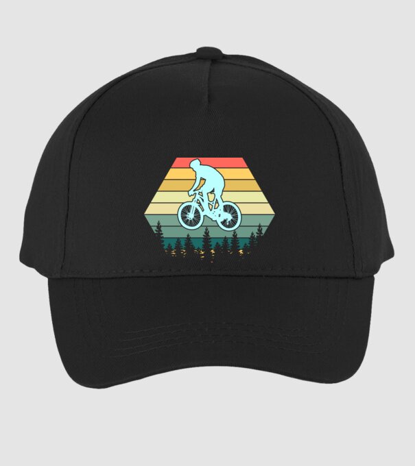 retro mountain bike model negru pe tricou