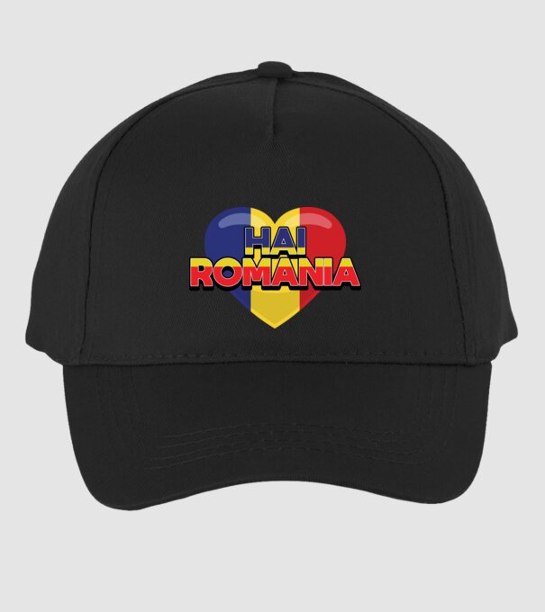 Romania heart model negru pe tricou