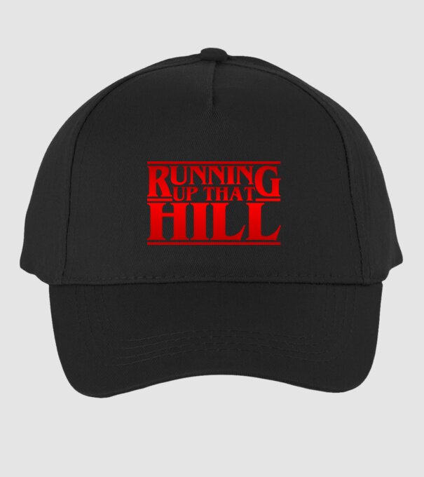 running up that hill model negru pe tricou