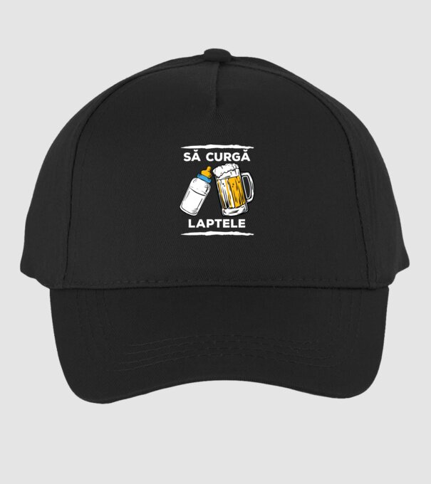 să curgă laptele! model negru pe tricou
