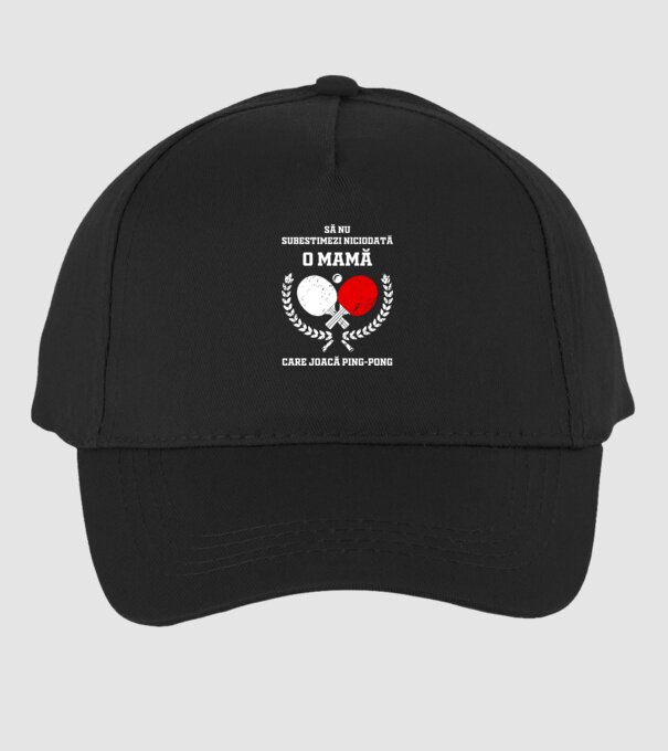 Să nu subestimezi niciodată o mamă care joacă ping-pong model negru pe tricou
