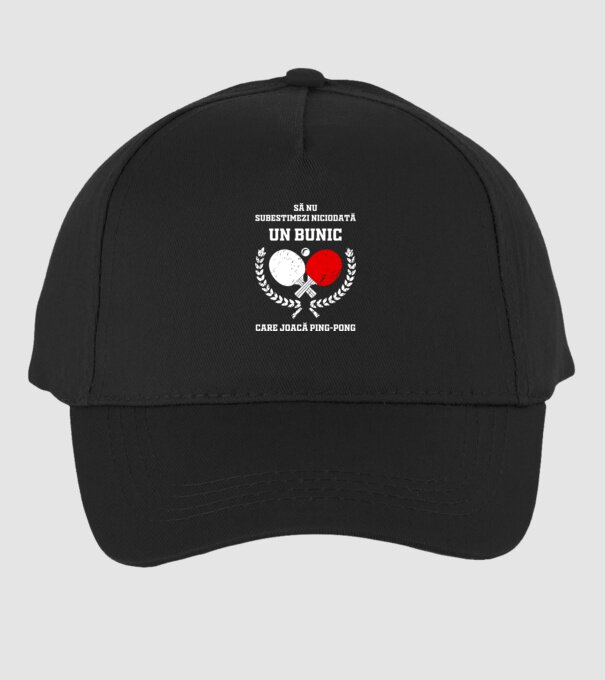 Să nu subestimezi niciodată un bunic care joacă ping-pong model negru pe tricou