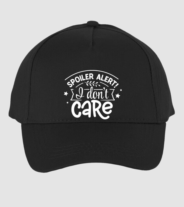 Spoiler alert i dont care model negru pe tricou