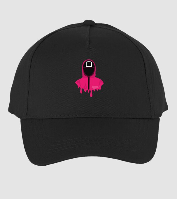 squid game square model negru pe tricou