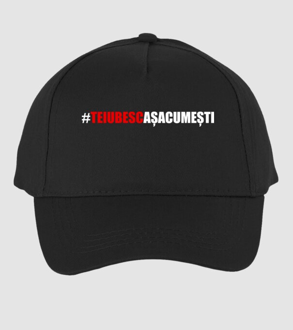 Te iubesc așa cum ești model negru pe tricou