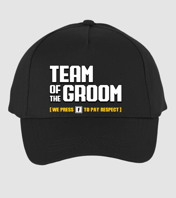Team of the Groom model negru pe tricou