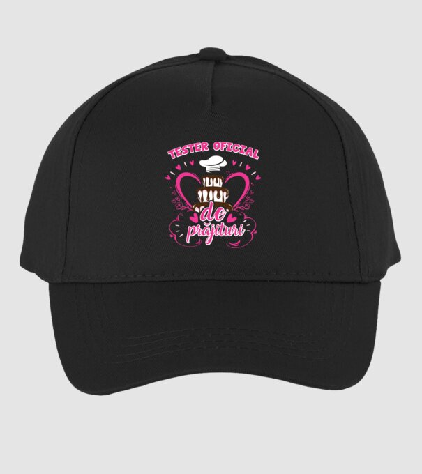 tester oficial de prăjituri model negru pe tricou