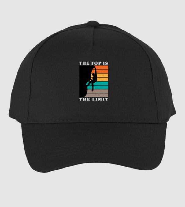 The Top is the limit model negru pe tricou