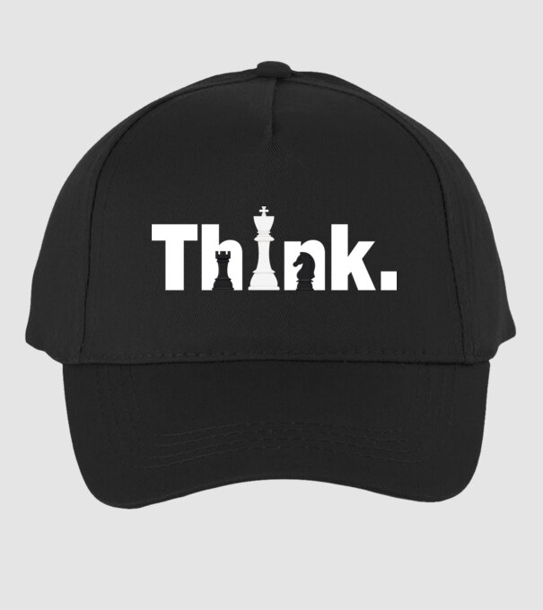 Think model negru pe tricou
