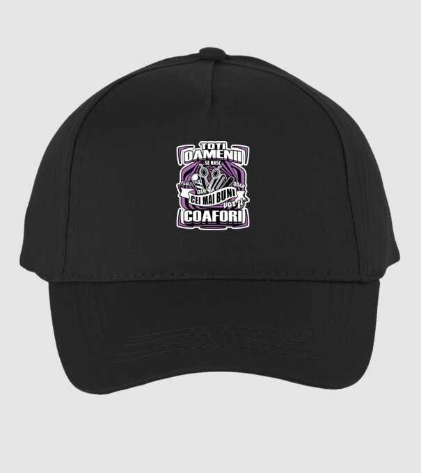 Toți oamenii coafori model negru pe tricou
