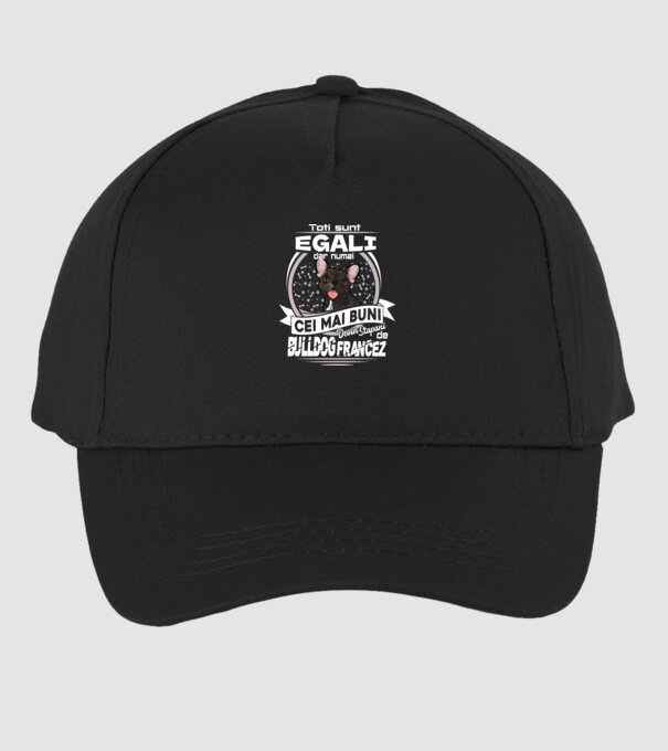 Toți sunt egali, dar numai cei mai buni devin stăpâni de bulldog francez lght model negru pe tricou
