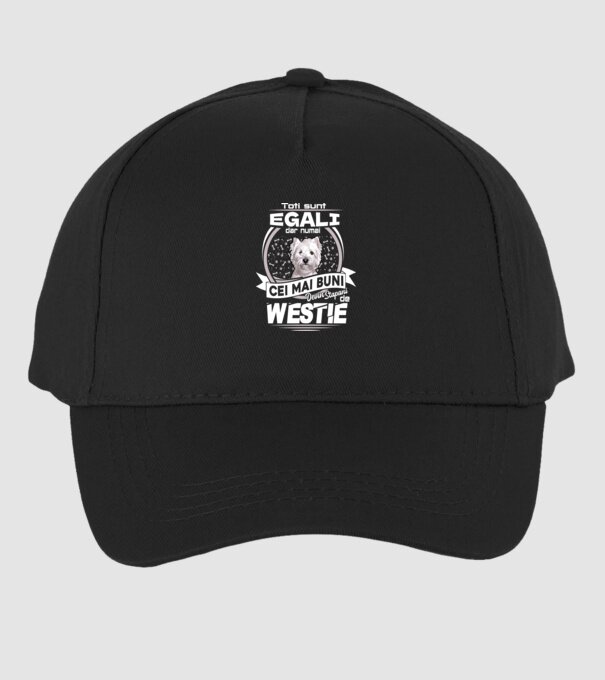 Toți sunt egali, dar numai cei mai buni devin stăpâni de westie lght model negru pe tricou
