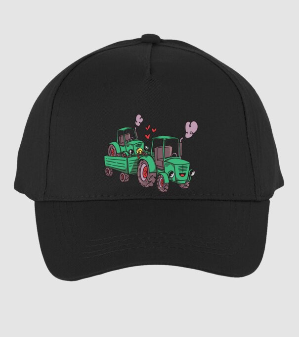 TRACTOR model negru pe tricou