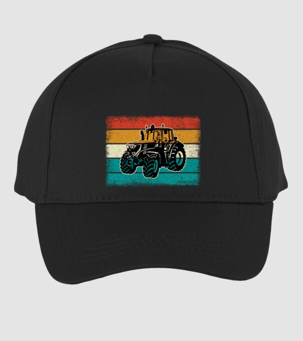 TRACTOR model negru pe tricou