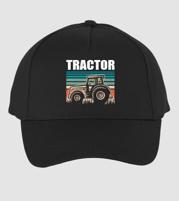 TRACTOR model negru pe tricou