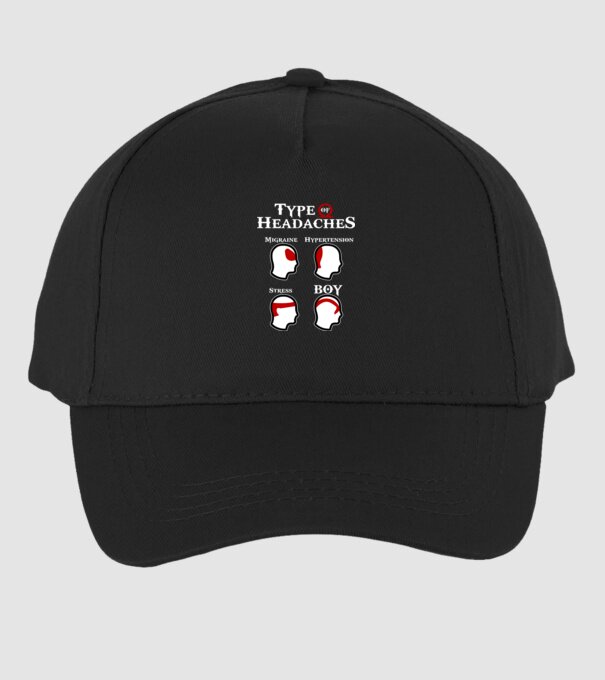 Type of Headaches - God of War model negru pe tricou