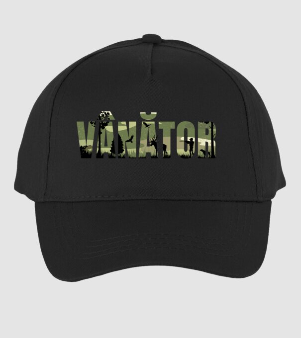VÂNĂTOR model negru pe tricou