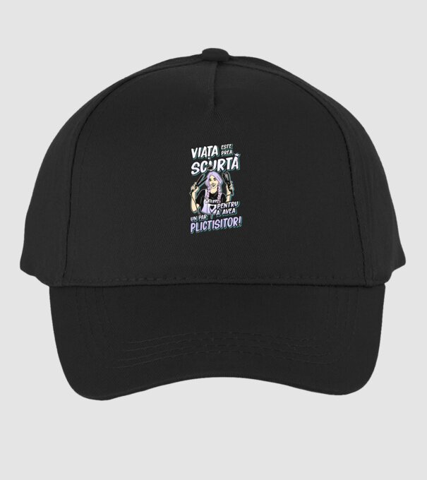 viata este prea scurta pentru a avea un par plictisitor model negru pe tricou