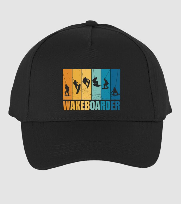 Wakeboard model negru pe tricou