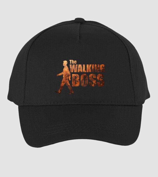 Walking boss model negru pe tricou
