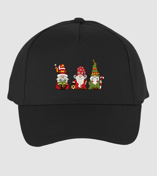 Xmas gnomes 2 model negru pe tricou
