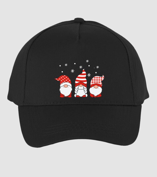 Xmas gnomes model negru pe tricou