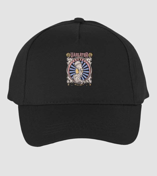 Zodiac Vintage VĂRSĂTOR model negru pe tricou