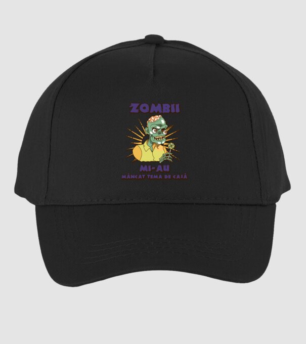 Zombii mi-au mâncat tema de casă model negru pe tricou