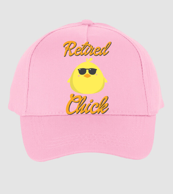 Retired chick model roz deschis pe tricou