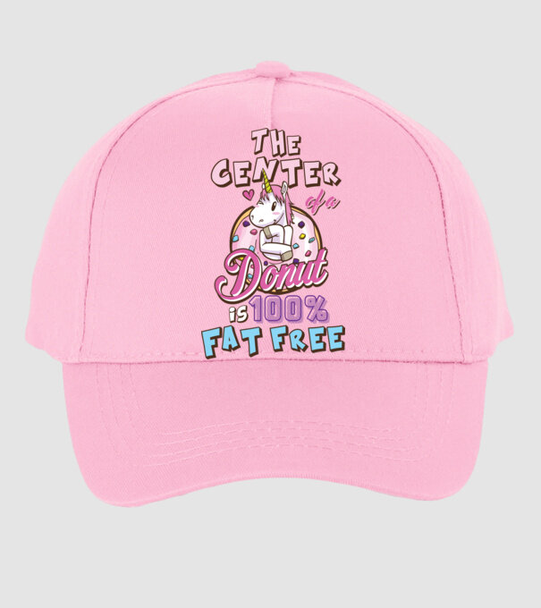 The center of a donut model roz deschis pe tricou