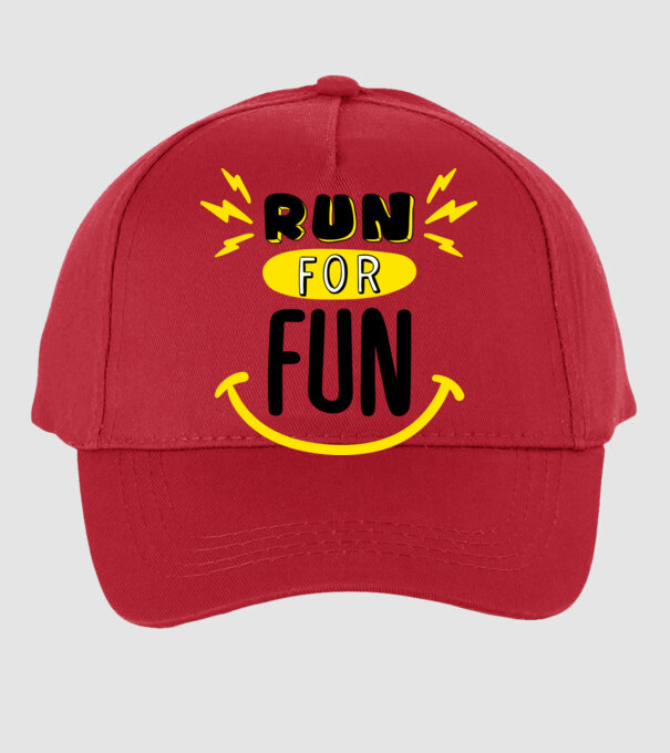 Run for fun model roșu pe tricou